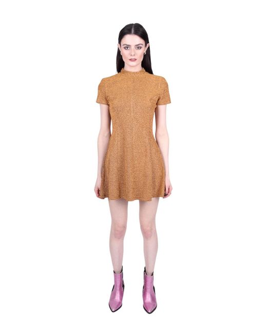 Any Old Iron Metallic Shiny Short Mini Dress