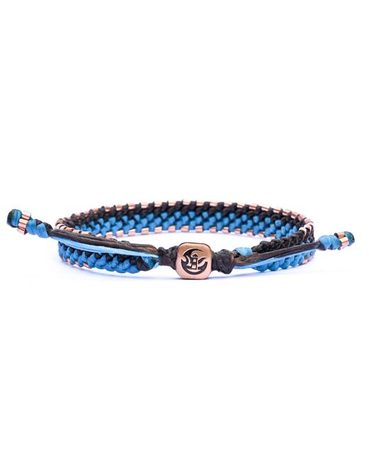 Harbour Uk Blue Hampton Connection Copper Rope Bracelet for men