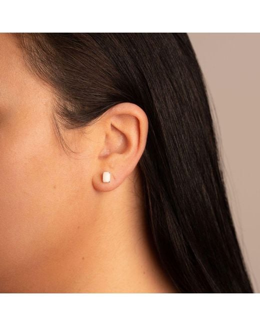 Belinda Jewelz White Opal Stud Earrings
