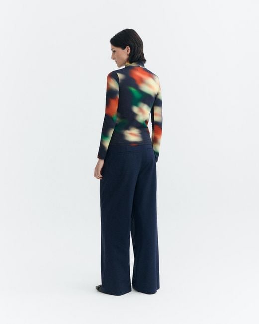 Thinking Mu Red Ellen Top Bloom