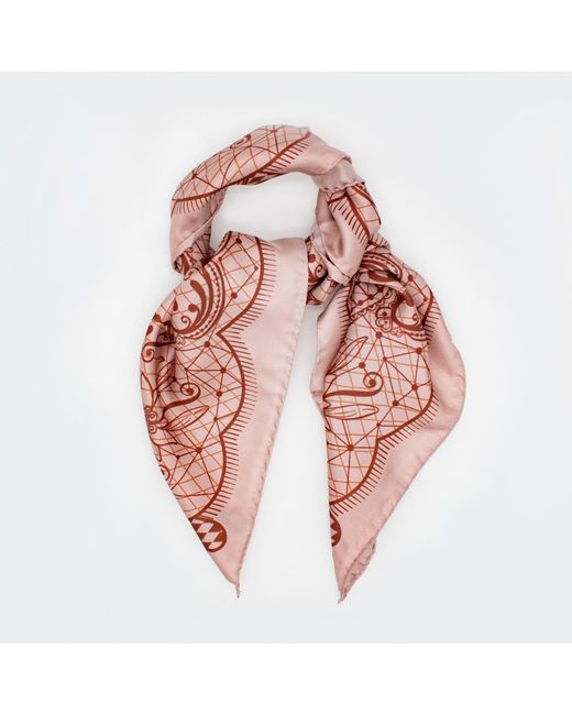 Lamberty Munich Natural Horse Festivity Midi Silk Scarf Pastel