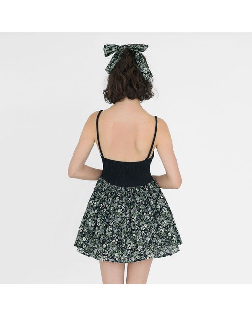 NUAJE NUAJE Black Bianca Smocked Ballerina Mini Dress