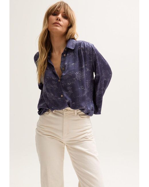 Lily and Lionel Blue Marrianne Peter Pan Collar Josephine Print Shirt