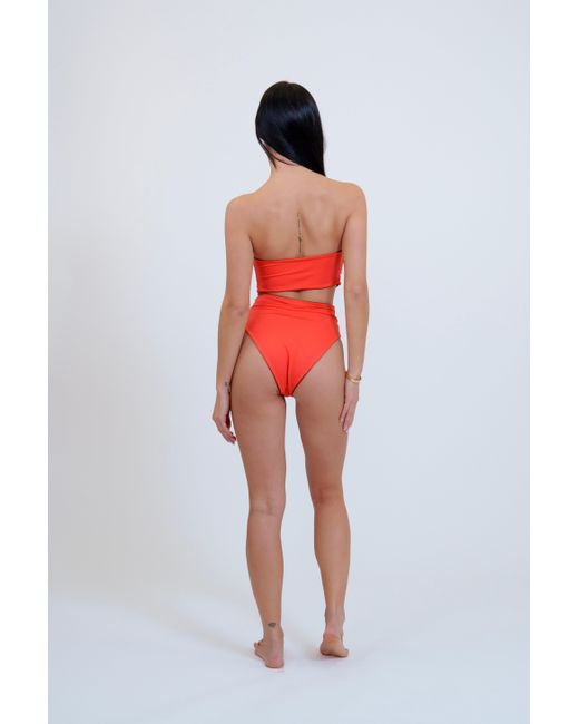 Haus of Mclees Orange Reversible Soluna Bikini Top