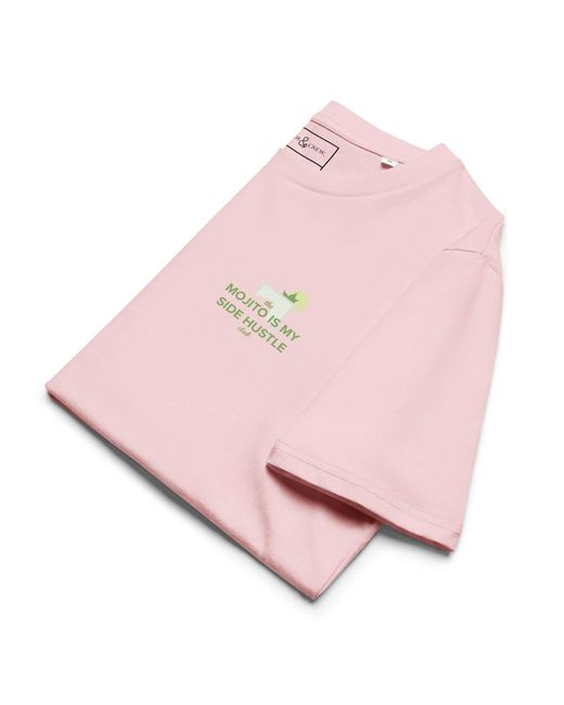 Anchor and Crew Pink Cotton Mojito Is My Side Hustle Club Organic Cotton T-Shirt