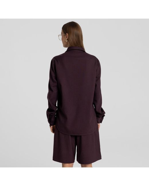 Mandragora Purple Loose Bermuda Shorts Omaro