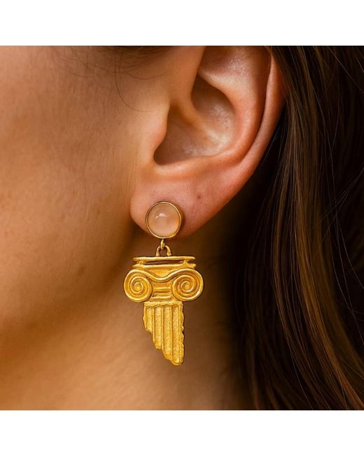 Silver & Elegant Co. Metallic Ionic Grace Thick Plated Bronze Earrings