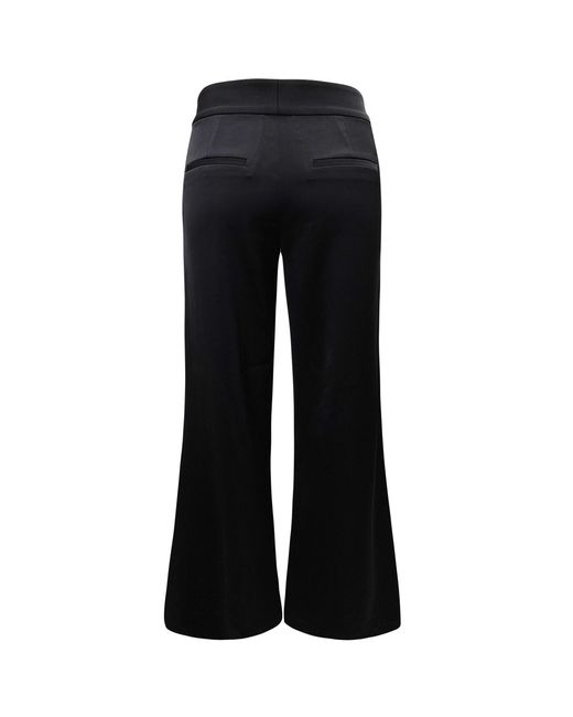 Riviera Soirée Black Margot Satin Flared Pants