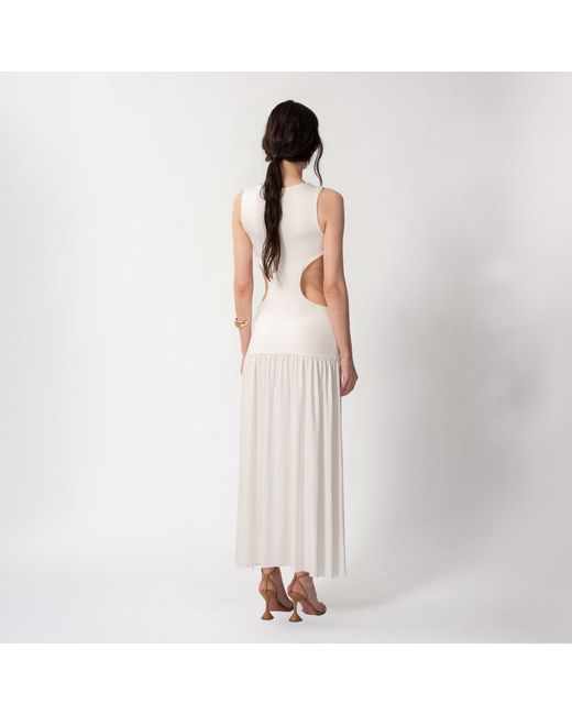 Concepto White Solea Summer Dress With Cape