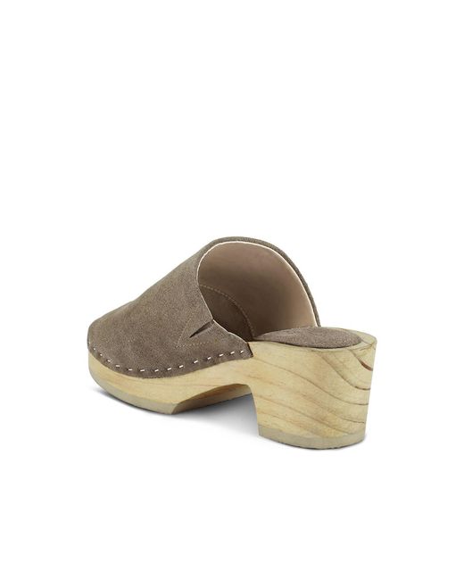 Rag & Co Natural Darcie Suede Clogs