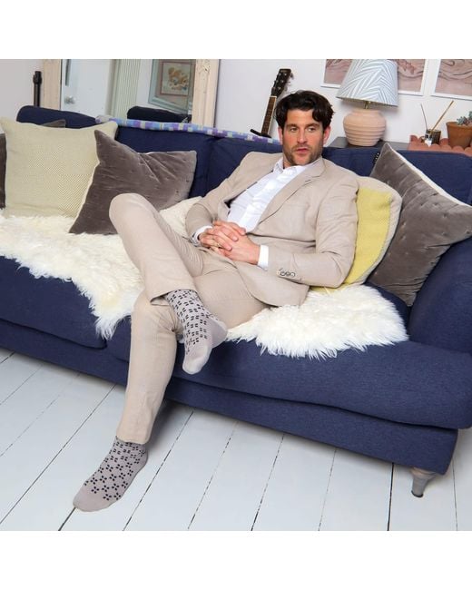 Peper Harow - Made in England Gray Cambridge Socks – for men
