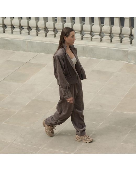 Mandragora Brown Loose Cut Corduroy Trousers Barro Cappuccino