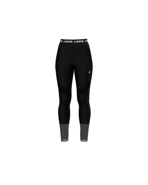 Aora Athletics Black Mesh Performance Eco-Friendly Tights For – Sculpting High-Support Leggings With Breathable Mesh Panels