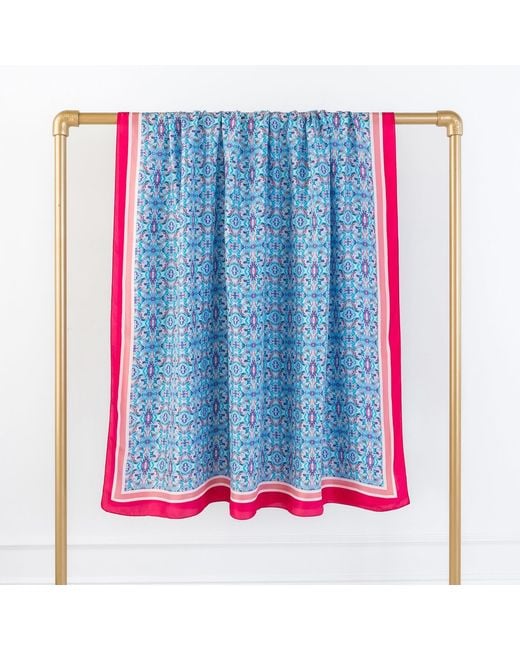 Evelyn & Kate Pink Elegant All Silk Scarf, C Pattern