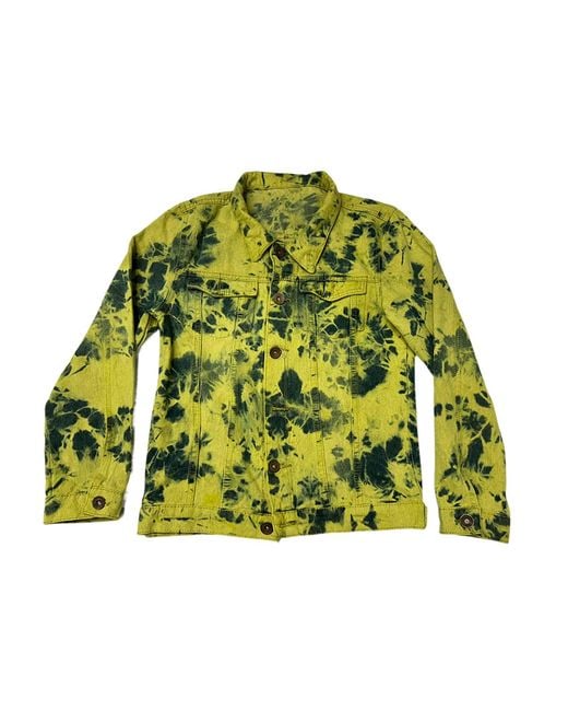 Zasta Studio Green Denim Jacket Tie Dye Medium G for men