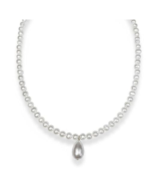 Leni James Metallic The Seraphina Pearl Necklace