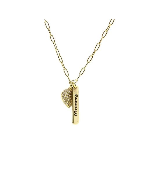 VicStoneNYC Fine Jewelry Metallic Mommy Love Necklace