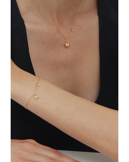 Vanhi Metallic Nora Double Pendant Necklace