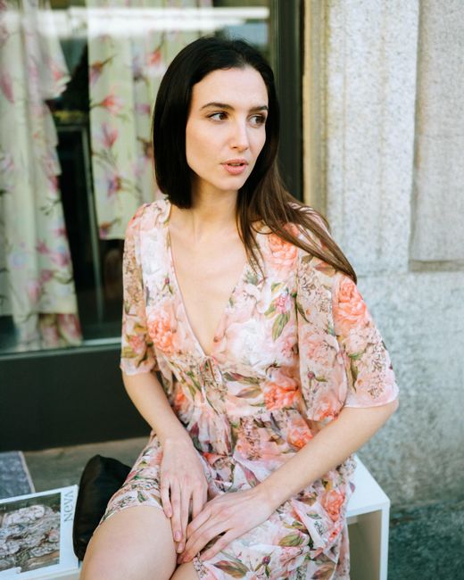 NEVA Pink Ofelia Elegant Floral Maxi Dress