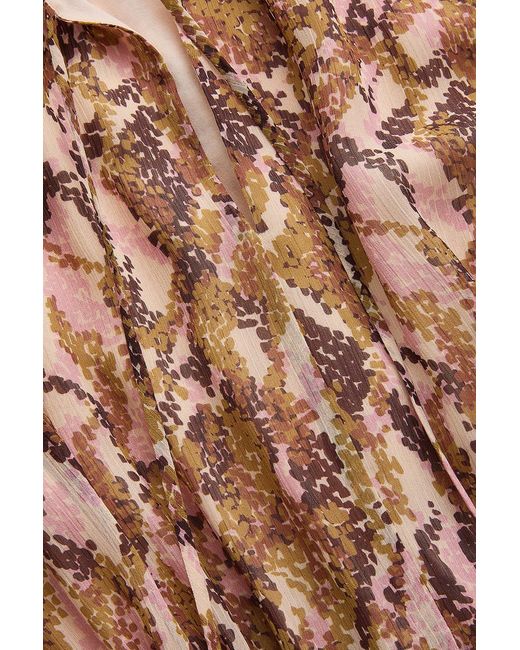 Exquise Natural Regular Scarf Neck Patterned Sariyah Blouse