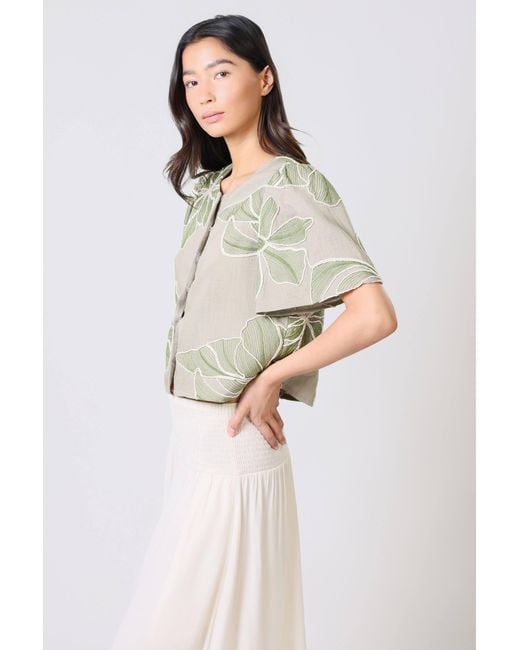Traffic People Green Grace & Maude Floral Daisy Top