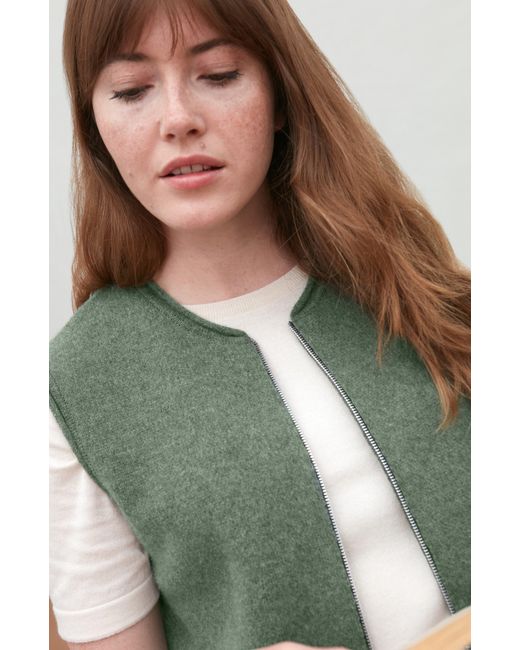 Paul James Knitwear Green Lambswool Larkspur Knitted Gilet