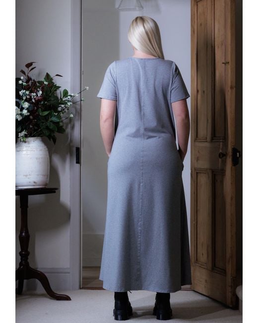 Frock Tales Blue Willow Midaxi Dress With Short Sleeves