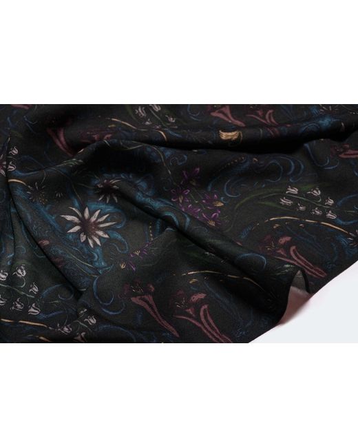 Natalia Petruch Black Dragon Silk And Wool Scarf