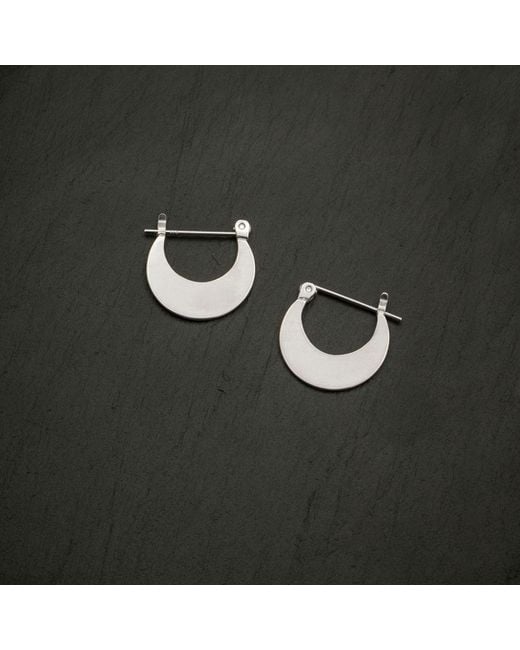 Zula Jewelry + Design Metallic Crescent Moon Huggie Earrings