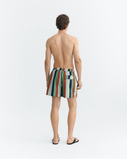 Thinking Mu Green Striped Swimsuit Liu for men