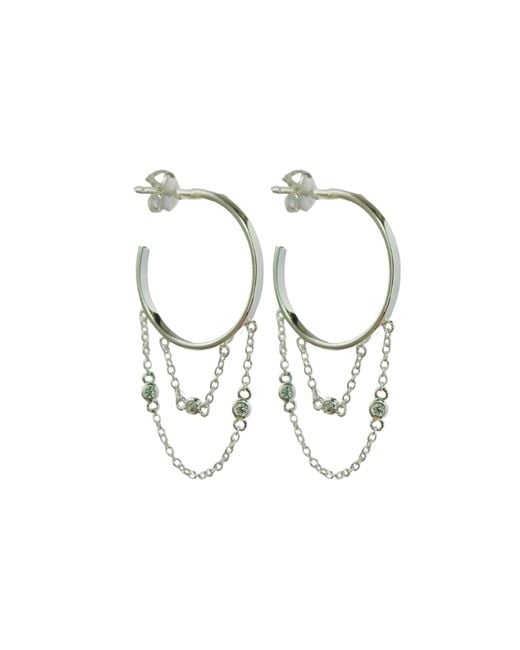 Areia Jewellery Metallic Elvira Chain Hoops