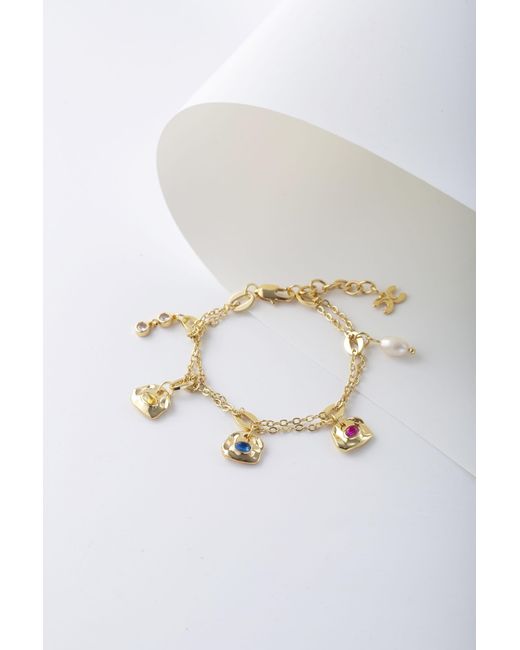 Classicharms Metallic Iris Gemstone Charm Bracelet