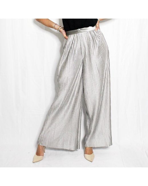 Boutique Kaotique Gray Loose High Waisted Velvet Trousers