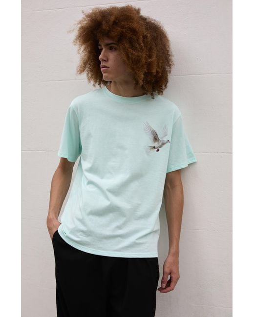 Sour Figs Blue Flying Dove Print T-Shirt