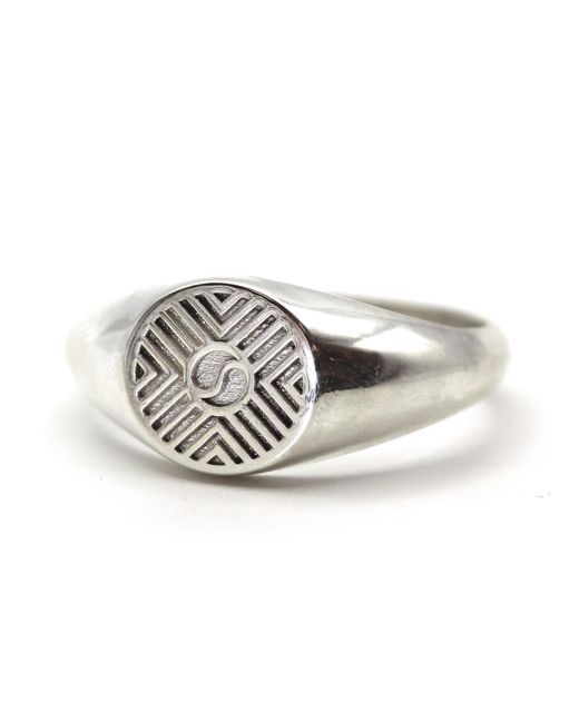 VicStoneNYC Fine Jewelry Metallic Yin And Yang Bold Signet Ring for men