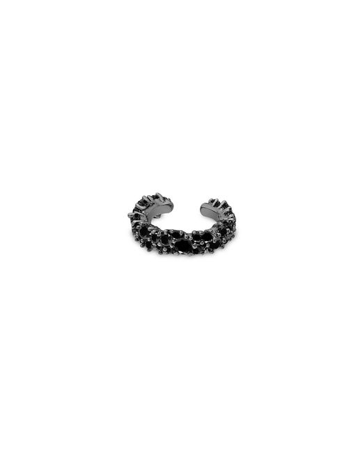 SALLY SKOUFIS Black Cosmic Ear Cuff With Made Cz Diamond Stimulant