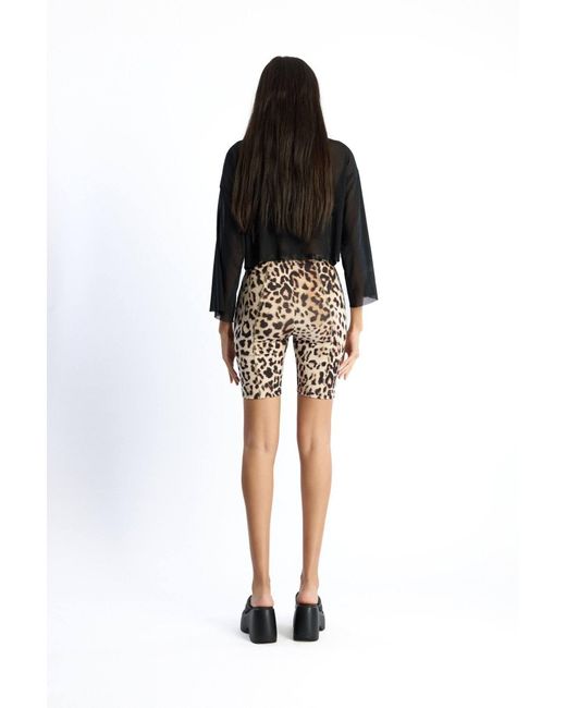 No'design Black Sheer Oversized Crop Top