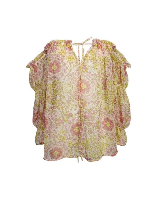Jennafer Grace Natural Raquel Off The Shoulder Top