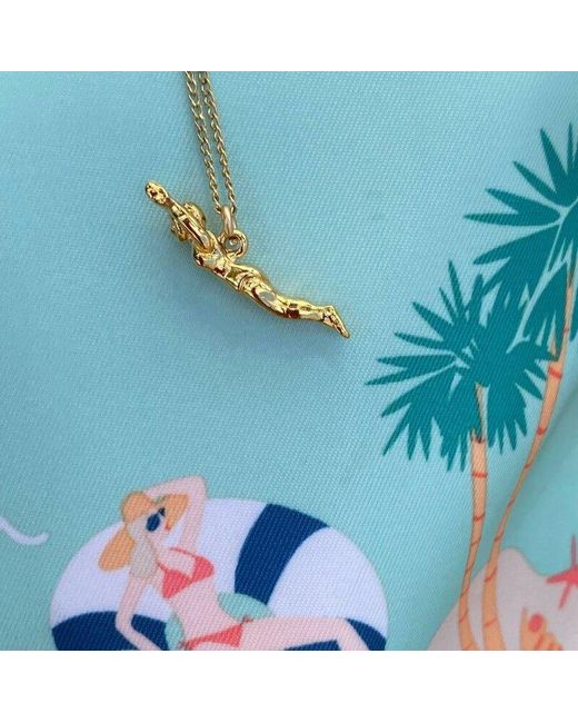 Lexi Jewelry Metallic Swimmer Charm Necklace