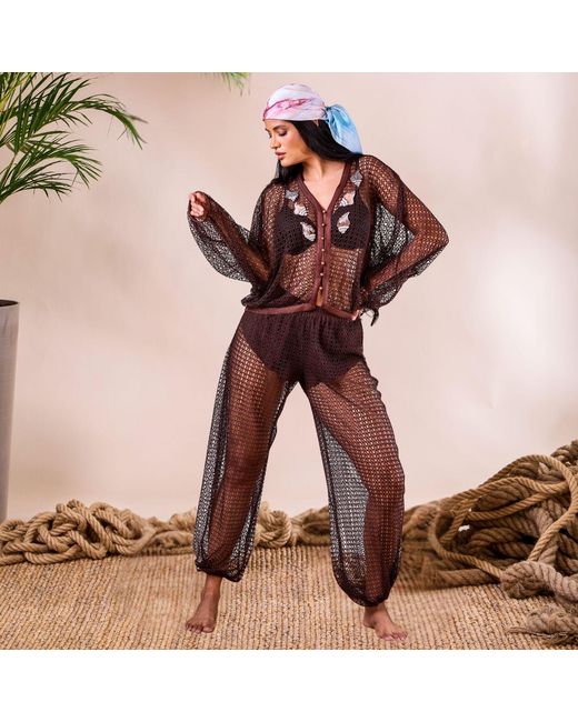 GLAM ON YOU Brown Ariel Pants