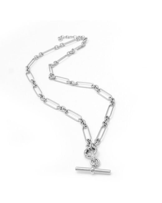 Hye Jane Jewelry Metallic Colette T Bar Necklace