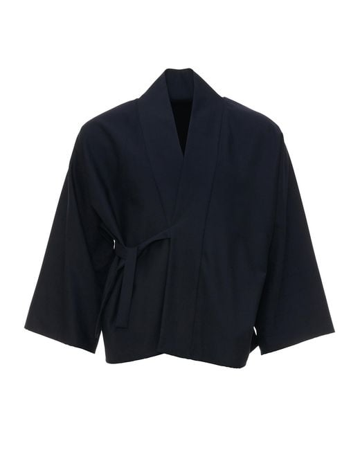 MOE Blue Deep Check Wool Jacket Reversible