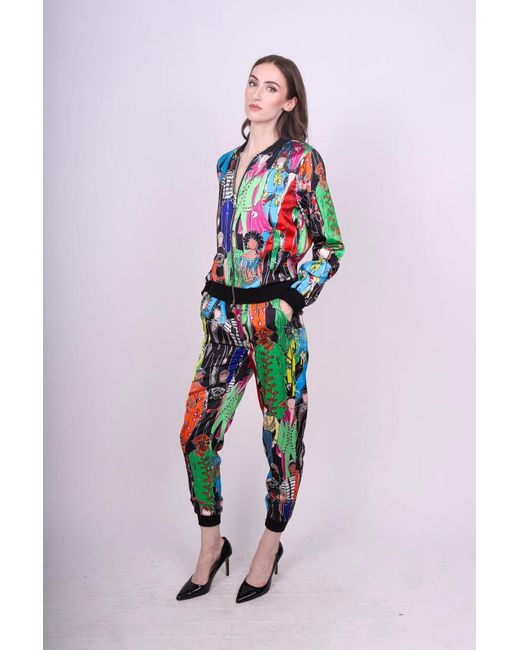 Any Old Iron Blue Printed Heroes Bomber Jacket