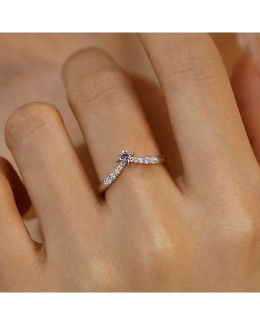 Azura Jewelry New York White North Star Alexandrite Ring Vermeil