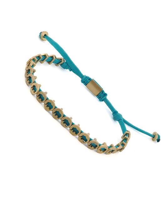 Ebru Jewelry Blue Lucky Elephant Woven String Bracelet