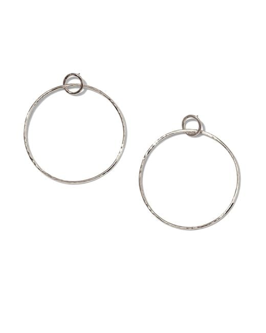Jaredjamin Metallic Ellen Textured Hoop Post Earrings