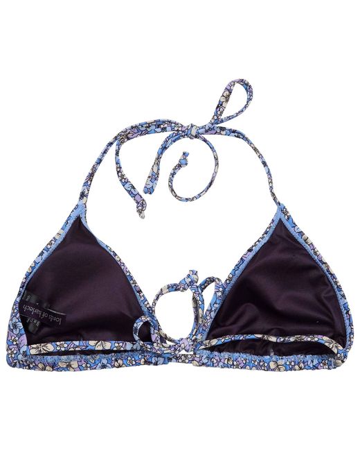 Lords of Harlech Blue Flavia Floral Field Bikini Top
