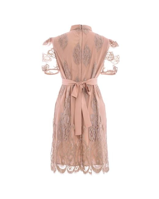 Lisa The Label Pink Gondola Dress With Puff Sleeves