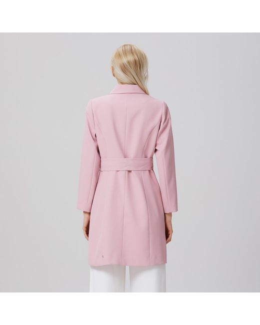 Smart and Joy Pink Belted Tailor Coat