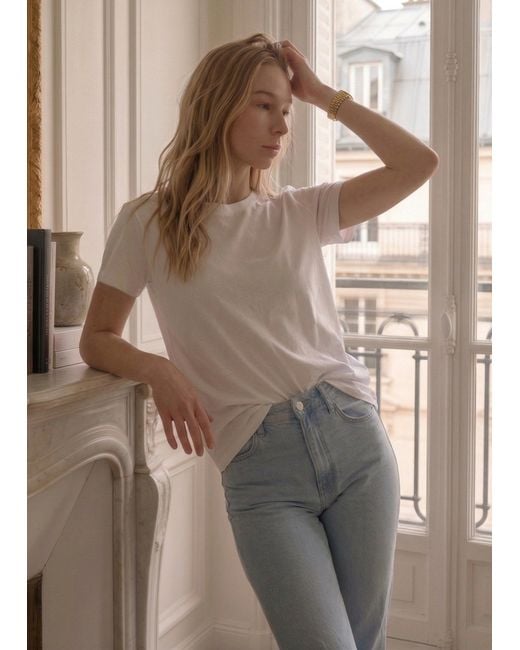 NOEND White Supima Cotton Crew Neck Tee